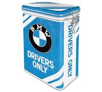 Nostalgic-Art Barattolo per caffè retrò, 1,3 l, BMW - Drivers Only | original BMW license product (OLP), scatola in latta, design vintage, Idea regalo per fan di BMW