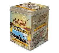 Nostalgic-Art Barattolo per tè retrò, 100 g, VW Bulli - Let's Get Lost | original Volkswagen license product (OLP), scatola per tè, design vintage, Idea regalo per fan di VW Bus