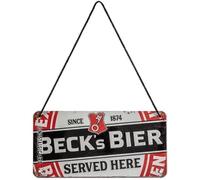 Nostalgic-Art Beck's 28033 - Targhetta da appendere, 10 x 20 cm, in metallo, con cordoncino