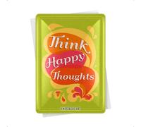 Nostalgic-Art Cartolina in latta retrò, 10 x 14 cm, Think Happy Thoughts - Idea regalo con frase, in metallo, design vintage