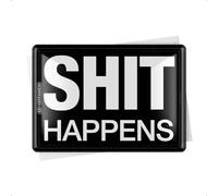 Nostalgic Art Cartolina metalla 10 x 14 cm - Shit Happens