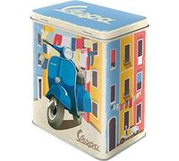 Nostalgic-Art Contenitore in stile retrò, L, 3 l, Vespa - Italian Laundry, idea regalo per gli appassionati di scooter, grande latta, design vintage