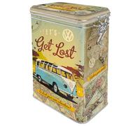 Nostalgic-Art Contenitori da caffè retrò Bulli T1 - Let's Get Lost - Idea Regalo per i Bus VW, con Coperchio Salva Aroma, Design Vintage, 1,3 l