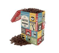 Nostalgic-Art Contenitori da caffè retrò Coffee Collage - Idea Regalo per la Cucina, Scatola di Latta con Coperchio Salva Aroma, Design Vintage, 1,3 l
