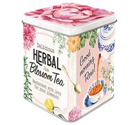 Nostalgic-Art Contenitori da tè retro, Herbal Blossom Tea - Idea regalo per la cucina, per conservare tè sfuso e bustine di tè, Design vintage, 100 g
