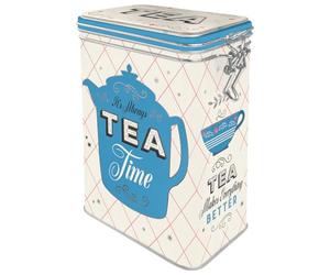 Nostalgic-Art Contenitori da tè retrò, Tea - Idea Regalo per la Cucina, Scatola di Latta con Coperchio Salva Aroma, Design Vintage, 1,3 l