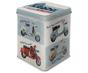 Nostalgic-Art Contenitori da tè Retro, Vespa - Model Chart - Idea Regalo per Amanti di Scooter, per tè Sfuso e bustine di tè, Design Vintage, 100 g