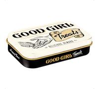 Nostalgic-Art Contenitori di crocchette retrò, 6 x 9,5 x 2 cm, Good Girl Treats - Idee regalo per amanti dei cani, scatola per cibo di cani, design vintage