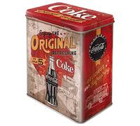 Nostalgic-Art Contenitori di latta retrò L, Coca-Cola - Original - Idea regalo per amanti della Coke, Grande scatola da caffè, Design vintage, 3 l