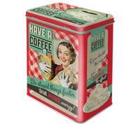 Nostalgic-Art Contenitori di Latta retrò L, Have A Coffee - Idea Regalo per Amanti della Nostalgia, Grande Scatola da caffè, Design Vintage, 3 l