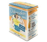Nostalgic-Art Contenitori in latta retrò L, 3 l, Dishwasher Tabs - Idee regalo per amanti della nostalgia, scatola grande, design vintage