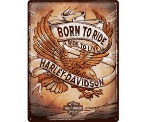Nostalgic Art Harley Davidson - Born to Ride, segno di latta male