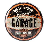 Nostalgic-Art Orologio da muro retrò, Ø 31 cm, Harley - Garage | original Harley-Davidson license product (OLP), orologio analogico, design vintage, Idea regalo per motociclisti