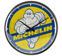 Nostalgic-Art Orologio da muro retrò, Ø 31 cm, Michelin - Bibendum 80s - Idee regalo per amanti di motore, decorazione per la cucina grande, design vintage