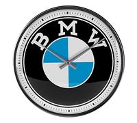 Nostalgic-Art Orologio da muro retrò, Ø 31 cm, Official License Product (OLP), BMW - Logo - Idee regalo per amanti BMW, decorazione per la cucina grande, design vintage