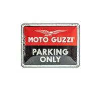 Nostalgic-Art Retro Blechschild, Targhe Vintage, Moto Guzzi - Parking Only - Idea regalo per amanti di motociclisti, in metallo, Design retro per decorazione, 15 x 20 cm