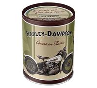 Nostalgic-Art retrò Harley-Davidson - Knucklehead - Idea Regalo per Amanti di Moto, Salvadanaio in Metallo, Scatola dei Soldi lamiera, 1 l