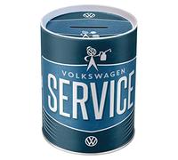 Nostalgic-Art retrò Volkswagen - Service - Idea Regalo per i Bus VW, Salvadanaio in Metallo, Scatola dei Soldi lamiera, 1 l