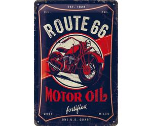 Nostalgic Art Route 66 Motor Oil, segno di latta male