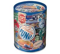 Nostalgic-Art Salvadanai retrò, 1 l, Pan Am - Holiday Fund Collage - Idee regalo per amanti dei viaggi, Official License Product (OLP), salvadanaio in metallo, design vintage