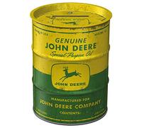 Nostalgic-Art Salvadanai retrò, 600 ml, John Deere - Special Purpose Oil | original John Deere license product (OLP), salvadanaio in metallo, design vintage, Idea regalo per fan di trattori