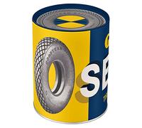 Nostalgic-Art Salvadanai retrò, Goodyear - Service - Idea regalo per amanti di auto e moto, Salvadanaio in metallo, Scatola dei soldi lamiera, 1 l