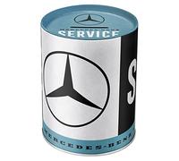 Nostalgic-Art Salvadanai retrò, Mercedes-Benz - Service - Idea regalo per amanti di auto, Salvadanaio in metallo, Scatola dei soldi lamiera, 1 l