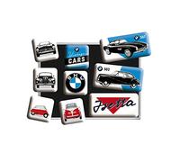 Nostalgic-Art Set di Magneti Vintage BMW Cars - Regalo per Amanti di Accessori per Auto, Decorazione del Frigorifero, Design nostalgico, 9 Pezzi, 9 unità