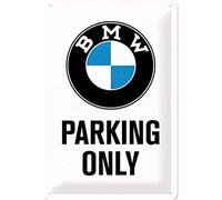 Nostalgic-Art Targa BMW - Parking Only - Idea Regalo per Amanti di Accessori per Auto, Metallo, Design Vintage, 20 x 30 cm