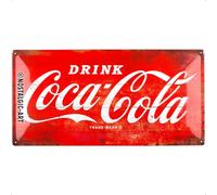 Nostalgic-Art Targa di Metallo 25x50 -Coca-Cola