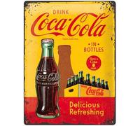 Nostalgic-Art Targa in metallo, Coca Cola - Delicius Refreshing 40x30 cm 23195