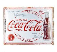Nostalgic-Art Targa in metallo Coca-Cola-Refreshing New Feeling 40x30 cm 23370