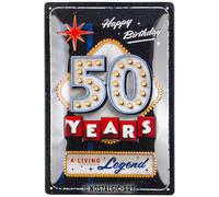 Nostalgic-Art Targa in metallo retrò, 20 x 30 cm, per compleanno 50 anni, idea regalo per compleanno, in metallo, design vintage per decorazione da parete
