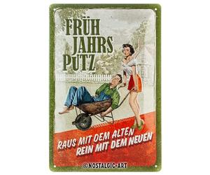 Nostalgic-Art Targa in metallo, stile retrò, 20 x 30 cm, per la pulizia della primavera, idea regalo per gli amici del giardino, in metallo, design vintage con scritta in lingua tedesca