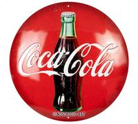 Nostalgic-Art Targa retrò, Ø 35 cm, Coca-Cola - Idee regalo per amanti della Coca-Cola, Official License Product (OLP), in metallo, design vintage