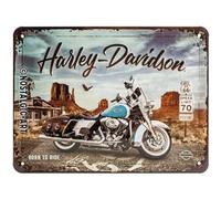 Nostalgic-Art Targa retrò, 15 x 20 cm, Harley - Road King Classic | original Harley-Davidson license product (OLP), in metallo, design vintage, Idea regalo per motociclisti