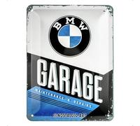 Nostalgic-Art Targa BMW - Garage - Idea Regalo per Amanti di Accessori per Auto, in Metallo, Design Vintage, 15 x 20 cm