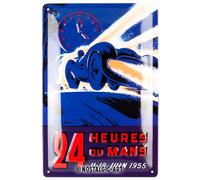 Nostalgic-Art Targa retrò, 20 x 30 cm, 24h Le Mans - Racing Night Blue 1955 - Idee regalo per amanti dei motori, Official License Product (OLP), in metallo, design vintage