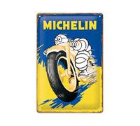 Nostalgic-Art Targa retrò, 20 x 30 cm, Michelin - Motorcycle Bibendum - Idee regalo per amanti di motore, in metallo, design vintage