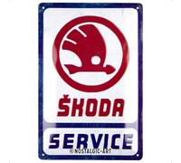 Nostalgic-Art Targa retrò, 20 x 30 cm, Skoda - Service - Idee regalo per amanti degli accessori Skoda, in metallo, design vintage
