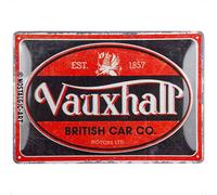Nostalgic-Art Targa retrò, 20 x 30 cm, Vauxhall - Vintage Oval - Idee regalo per amanti degli accessori Vauxhall, in metallo, design vintage