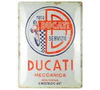 Nostalgic-Art Targa retrò, 30 x 40 cm, Ducati - Moto Servizio Meccanica - Idee regalo per biker, Official License Product (OLP), in metallo, design vintage