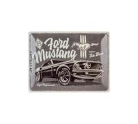Nostalgic-Art Targhe Vintage Ford Mustang - The Boss - Idea Regalo per Accessori per Auto, in Metallo, Design Retro per Decorazione, 30 x 40 cm