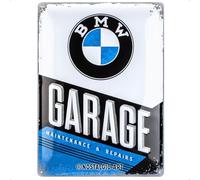 Nostalgic-Art Targa BMW - Garage - Idea Regalo per Amanti di Accessori per Auto, in Metallo, Design Vintage, 30 x 40 cm