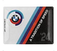 Nostalgic-Art Targhe BMW - Speed - Idea Regalo per Amanti di Accessori per Auto, in Metallo, Design Vintage, 30 x 40 cm