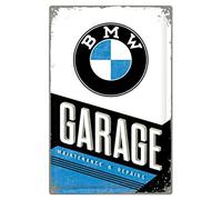 Nostalgic-Art Targa retrò, 40 x 60 cm, Official License Product (OLP), BMW - Garage - Idee Regalo per Amanti BMW, in Metallo, Design Vintage