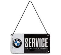 Nostalgic-Art Targa retrò da appendere, 10 x 20 cm, BMW - Service | original BMW license product (OLP), in metallo, design vintage, Idea regalo per fan di BMW