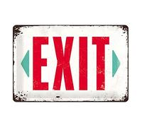 Nostalgic-Art Targa Vintage Achtung - Exit - Idea Regalo per i nostalgici, in Metallo, Design Retro per Decorazione, 20 x 30 cm
