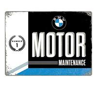 Nostalgic-Art Targa Vintage BMW - Motor - Idea Regalo per Amanti di Accessori per Auto, in Metallo, Design Retro per Decorazione, 30 x 40 cm