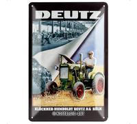 Nostalgic-Art Targa Vintage Farmlands - Deutz Klöckner - Idea Regalo per Amanti dei trattori, in Metallo, Design Retro per Decorazione, 20 x 30 cm